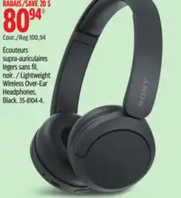 Canadian Tire Lightweight Wireless Over-Ear Headphones offer