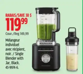 Canadian Tire Single Blender with Jar, Black offer
