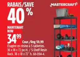 Canadian Tire 5-Shelf Resin Rack offer