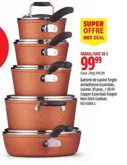 Canadian Tire Heritage The Rock 10 Pc Copper Essentials Forged Non Stick Cookset offer