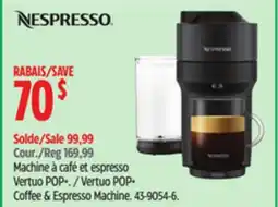 Canadian Tire Nespresso Vertuo POP+ Coffee & Espresso Machine offer