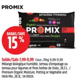 Canadian Tire Pro-Mix Premium Organic Moisture, Potting or Vegetable and Herb Mix offer