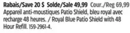 Canadian Tire Thermacell Royal Blue Patio Shield with 48 Hour Refill offer