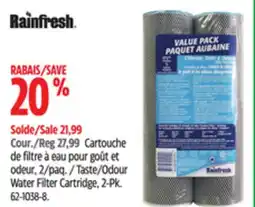Canadian Tire Taste/Odour Water Filter Cartridge, 2-Pk offer