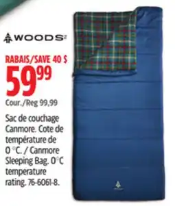 Canadian Tire WOODS Canmore Sleeping Bag offer