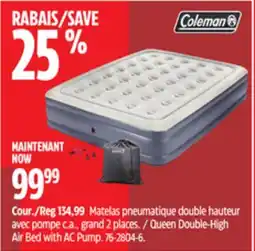 Canadian Tire Queen Double-High Air Bed with AC Pump offer