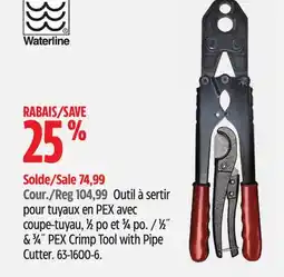 Canadian Tire PEX Crimp Tool with Pipe Cutter offer