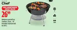 Canadian Tire 14˝ Portable Charcoal Grill offer