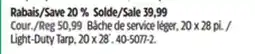Canadian Tire Certified Light-Duty Tarp, 20 x 28´ offer