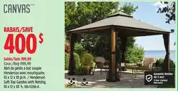 Canadian Tire CANVAS Henderson Soft-Top Gazebo with Netting offer