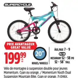 Canadian Tire Supercycle Momentum Youth Dual Suspension Mountain Bike offer
