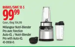 Canadian Tire Ninja Nutri-Blender Pro with Auto-iQ offer