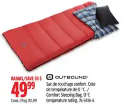 Canadian Tire Outbound Comfort Sleeping Bag offer