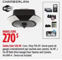 Canadian Tire 11⁄4-HP Belt-Drive Garage Door Opener and Camera offer