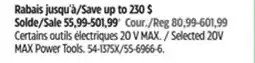 Canadian Tire DeWALT Selected 20V MAX Power Tools offer