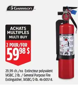 Canadian Tire Garrison General Purpose Fire Extinguisher offer