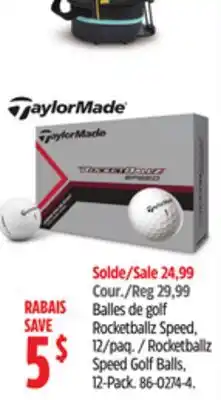 Canadian Tire Taylor Made Rocketballz Speed Golf Balls offer