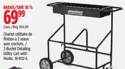 Canadian Tire 2-Bucket Detailing Utility Cart with Hooks offer