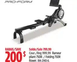 Canadian Tire Pro-Form Folding 750R Rower offer