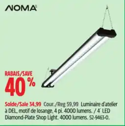 Canadian Tire NOMA 4´ LED Diamond-Plate Shop Light 4000 lumens offer