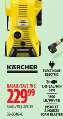 Canadian Tire Karcher ELECTRIC 1,45 GAL/MIN GPM 1800 offer