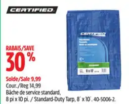 Canadian Tire Standard-Duty Tarp CERTIFIED, 8´ x 10´ offer