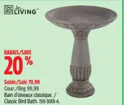 Canadian Tire For Living Classic Bird Bath offer