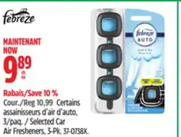 Canadian Tire Febreze Selected Car Air Fresheners, 3-Pk offer