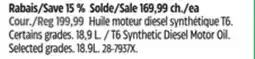 Canadian Tire Shell T6 Synthetic Diesel Motor Oil. Selected grades offer
