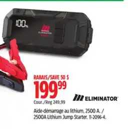 Canadian Tire ELIMINATOR 2500A Lithium Jump Starter offer