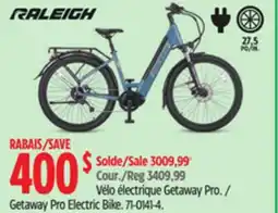 Canadian Tire RALEIGH Getaway Pro Electric Bike offer