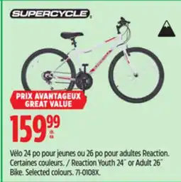 Canadian Tire Reaction Youth 24˝ or Adult 26˝ Bike offer