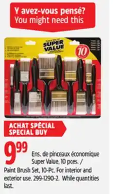Canadian Tire Paint Brush Set, 10-Pc offer