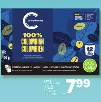 Marché Bonichoix COMPLIMENTS ECO CUP COFFEE offer