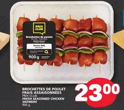 Marché Bonichoix Prix Club FRESH SEASONED CHICKEN SKEWERS offer