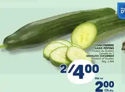 Marché Bonichoix SEEDLESS CUCUMBER offer