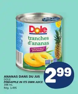 Marché Bonichoix DOLE PINEAPPLE IN ITS OWN JUICE offer