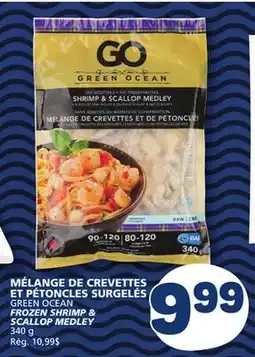Marché Bonichoix GREEN OCEAN FROZEN SHRIMP & FROZEN SHRIMP & SCALLOP MEDLEY offer