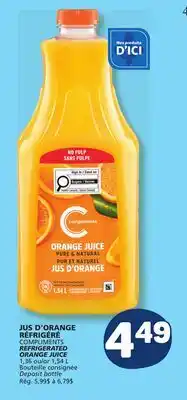 Marché Bonichoix COMPLIMENTS REFRIGERATED ORANGE JUICE offer