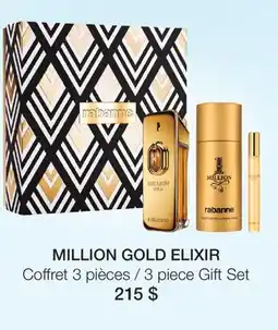 Jean Coutu MILLION GOLD ELIXIR 3 piece Gift Set offer