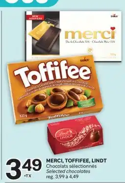Brunet MERCI, TOFFIFEE, LINDT Chocolats sélectionnés offer