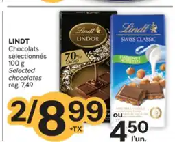 Brunet LINDT Chocolats sélectionnés offer