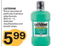 Brunet LISTERINE Rince-bouches et pellicules fraîcheur sélectionnés offer