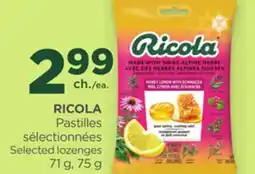 Proxim RICOLA Selected lozenges offer