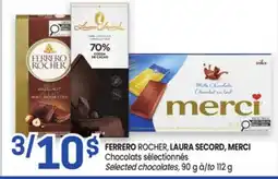 Uniprix FERRERO ROCHER, LAURA SECORD, MERCI Chocolats sélectionnés/Selected chocolates offer