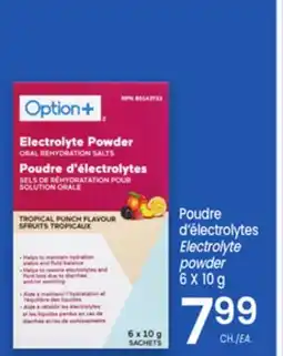 Uniprix OPTION+ Poudre d'électrolytes/Electrolyte powder offer