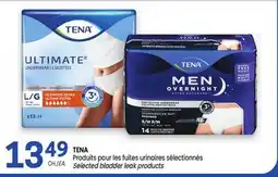 Uniprix TENA Produits pour les fuites urinaires sélectionnés/Selected bladder leak products offer