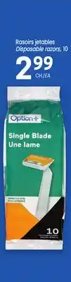 Uniprix Option+ Rasoirs jetables/Disposable razors offer