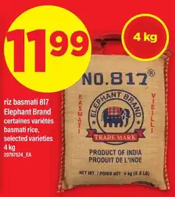 Maxi RIZ BASMATI 817 ELEPHANT BRAND | BASMATI RICE offer