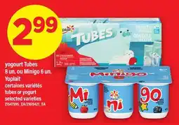 Maxi YOGOURT TUBES, 8 UN. OU MINIGO, 6 UN. YOPLAIT | TUBES OR YOGURT offer